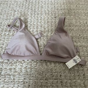 NWT; aerie pearl bikini top